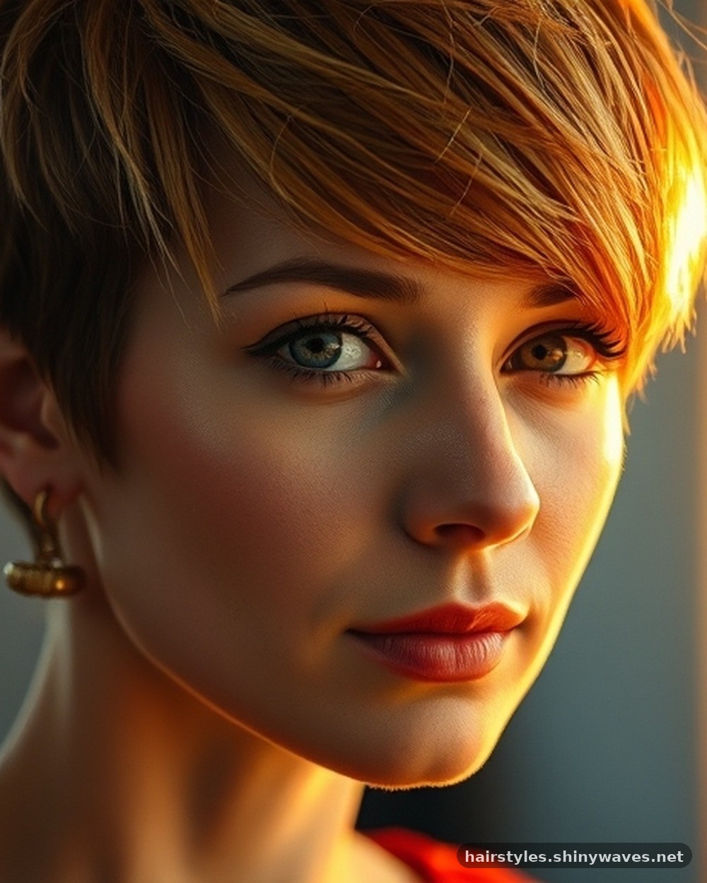 10. Honey Brown Pixie Cut