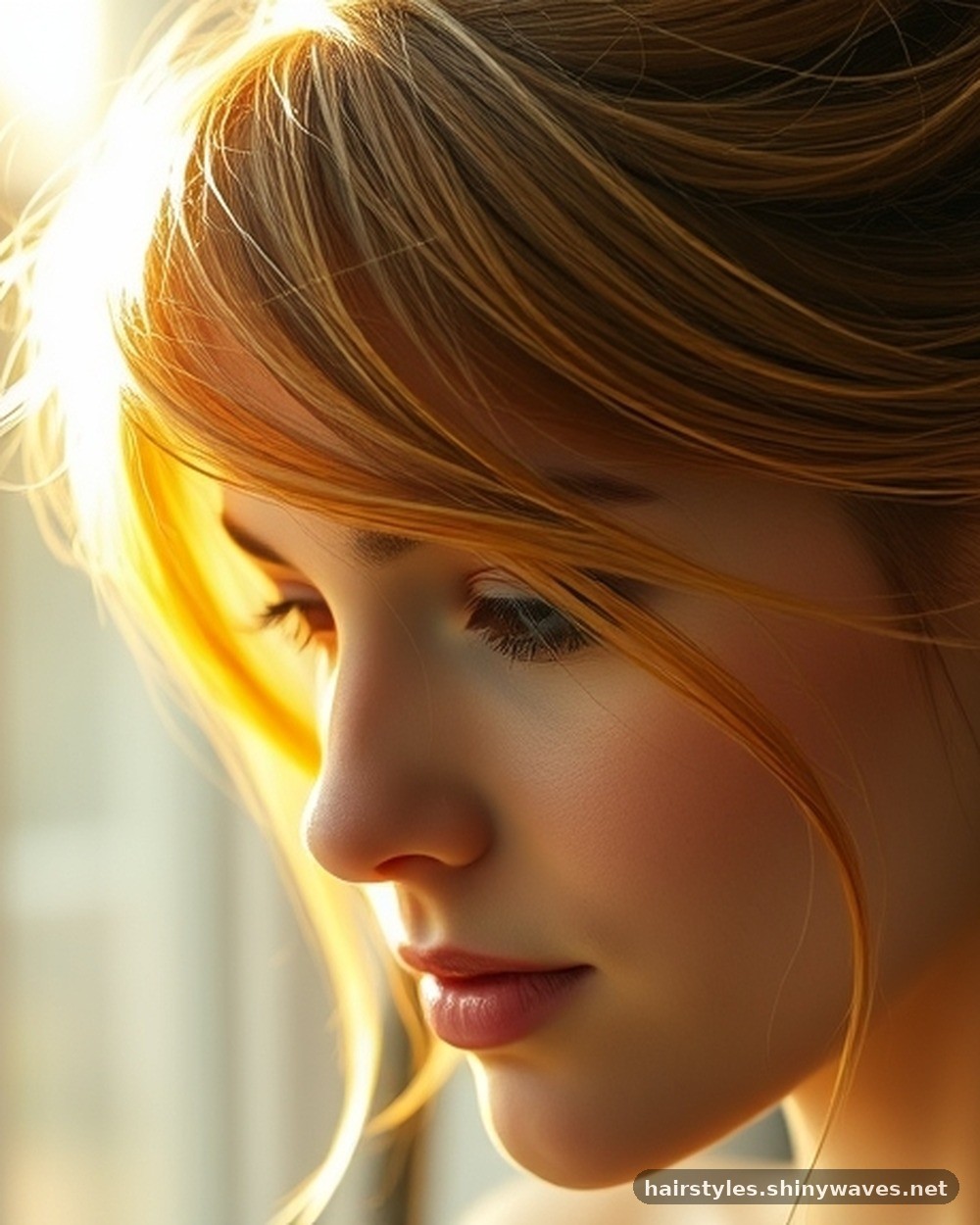 12. Honey Brown Messy Bun