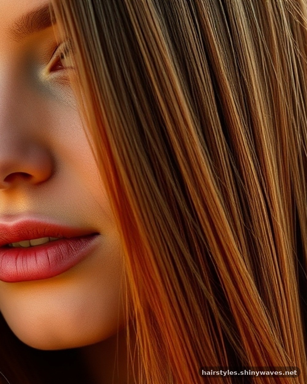 7. Sleek and Straight Honey Brown