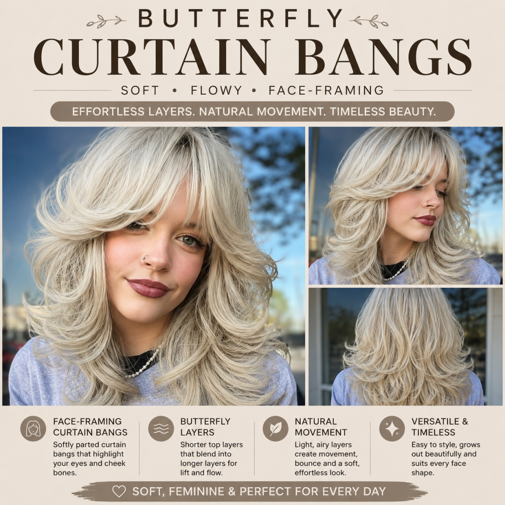 Butterfly Curtain Bangs