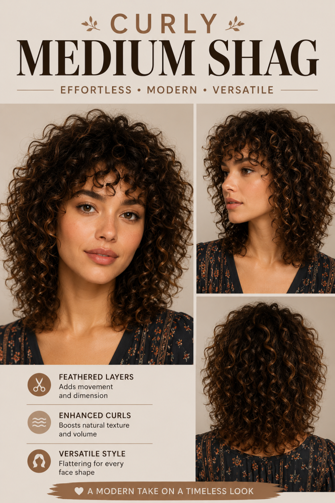 Curly Medium Shag