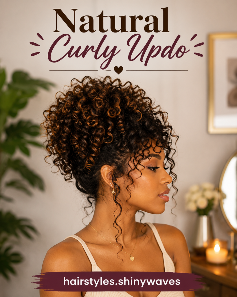 Natural Curly Updo