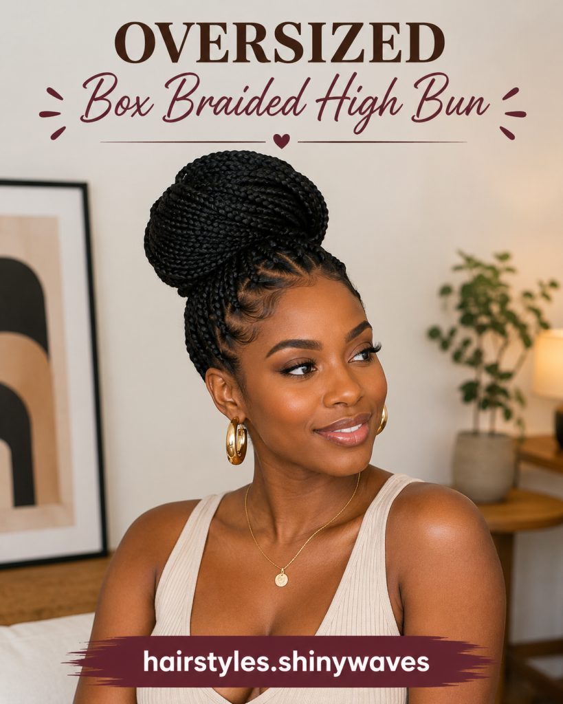Oversized Box Braided High Bun
