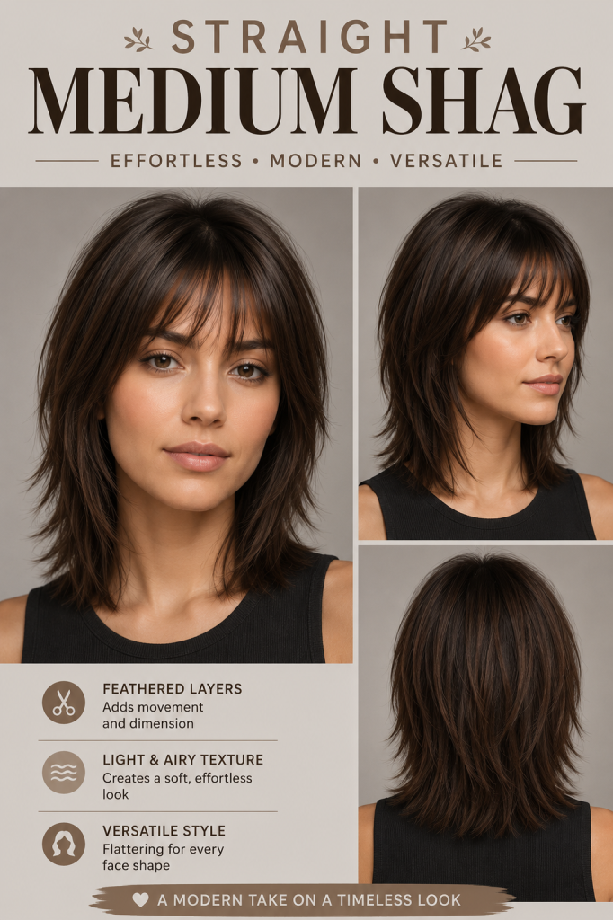 Straight Medium Shag