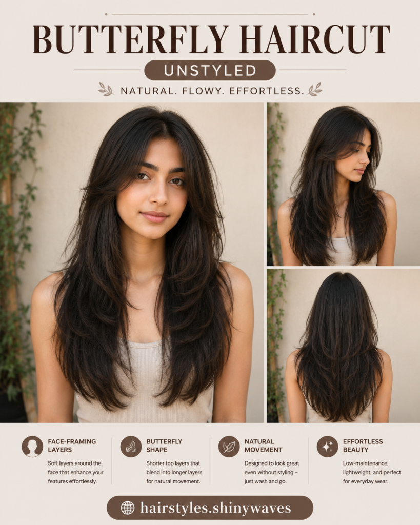 butterfly haircut unstyled 