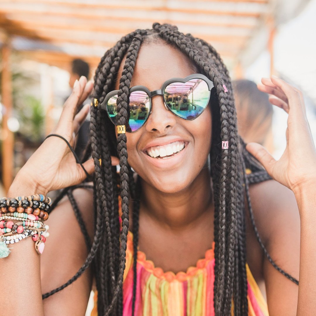 15. Long Knotless Braids with Heart-Shaped Parts - long knotless braids