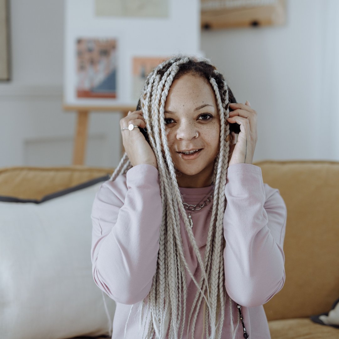 20. Long Knotless Braids Styled in Two Buns (Space Buns) - long knotless braids