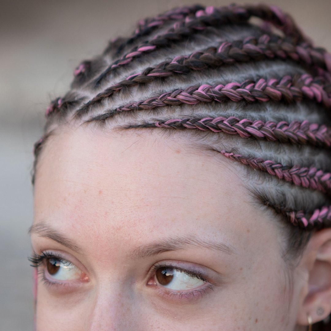 Fulani-Inspired Short Knotless Braids With Cornrow Details - short knotless braids