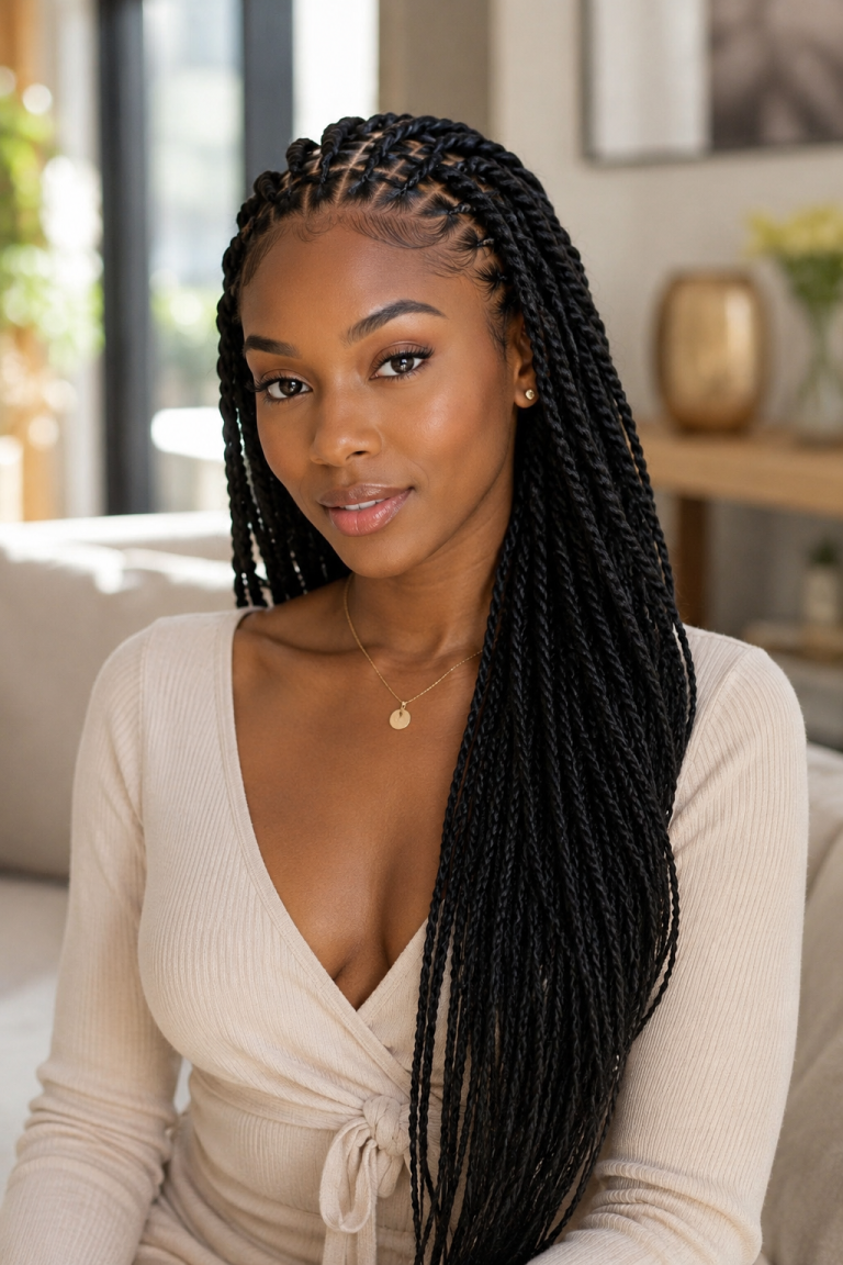ways to style knotless braids