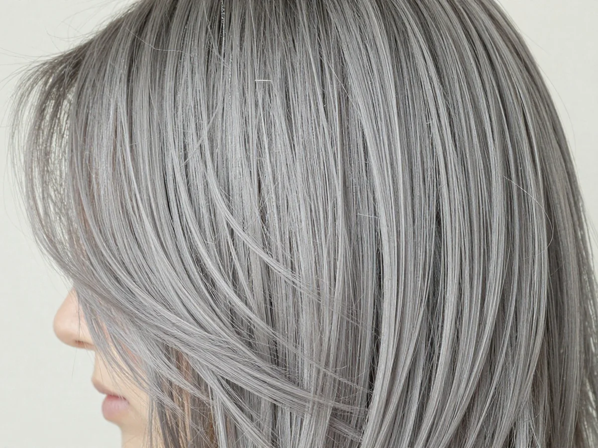 Subtle Gray Blend - hair color 2026 trends women